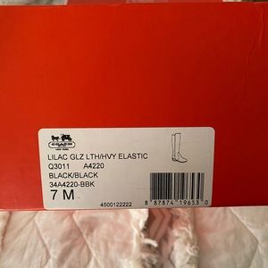 Coach lilac black leather elastic back of calf 7M